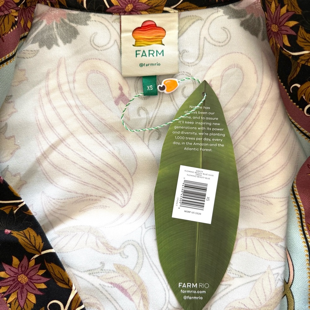 FARM Rio Flowing Beauty Maxi Dress, Size XS, NWT 🇧🇷 - Picture 15 of 16